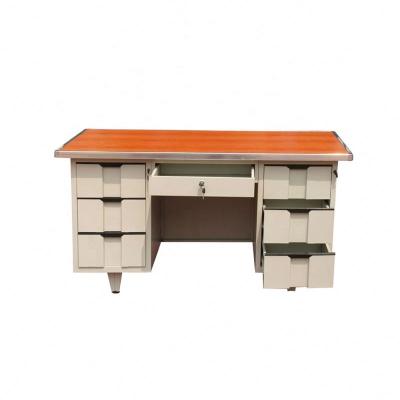 China Wholesale Steel Rushing Office Furniture Office Table Metal Desk Storage In Stock for sale