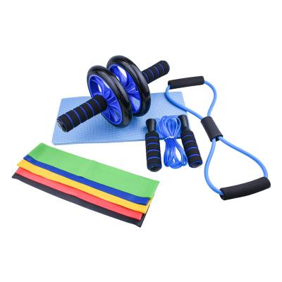 China New Design Eco-friendly Yoga Sets Fitness Product Abdominal Roller Fitness Sets With Handle For Abs for sale