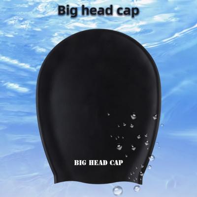 China Durable Plus Size Adult Swimming Caps Unisex Long Hair Swimming Pool Hat Silicone Waterproof Diving Hat for sale