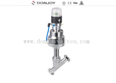 Chine Valve de Seat d'angle d'actionneur pneumatique de DN100 solides solubles avec la tri extrémité de bride à vendre