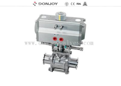 China BPE SS316L Beverage 2 Way DN25 Pneumatic Ball Valve for sale