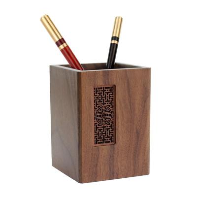 China House. Desk. 2022 Wholesale Bamboo Pen Holder Office School Desk Pencils Stationery Supply Storage Holder for sale