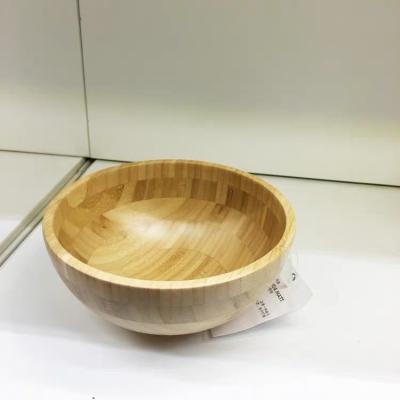 China Acacia Natural Health Large Salad Bowl Sustainable Beautifully Shaped Reusable Bamboo Bowl for sale