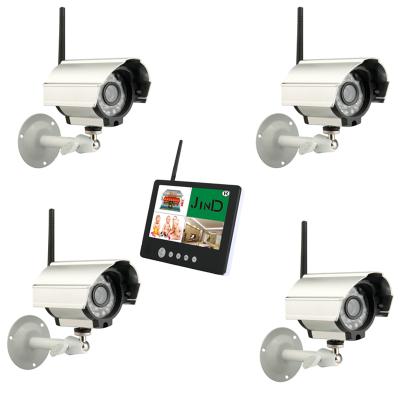 China 2.4G Wireless CCTV Home Security DVR Kit 4cameras NIGHT VISION 7inch SD Card for sale