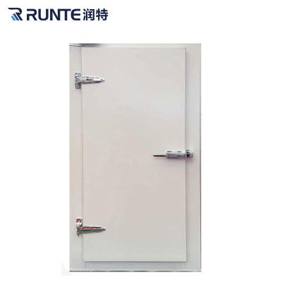 China Hotels Cold Room Door PU Panel Hinged Manual Swing Door For Freezer Room for sale