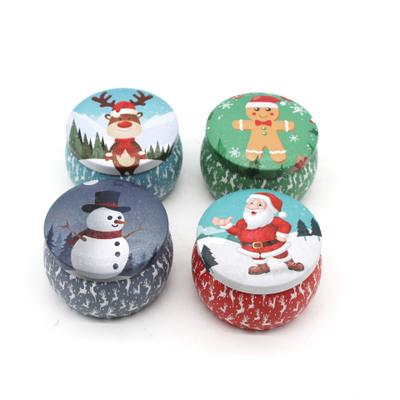 China Round Shape Travel Metal Tin Scented 40Sets 50Pcs/Set Craft Tea Scented Candles for sale