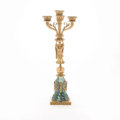 China For Home Candle Decoration Metal Candelabra Bronze Sculpture Candle Holder for sale