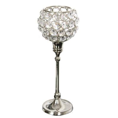 China Mh-Z106 High Quality Flameless Lotus Candle Holders Wedding Crystal Elegant for sale