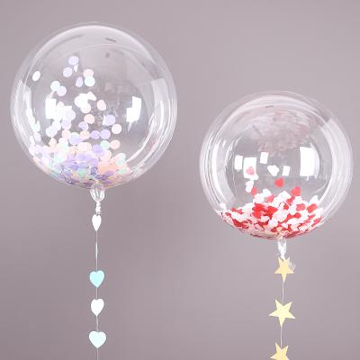 China Birthday Customized Large 10inch 18inch 24inch Clear Transparent Helium Bobo Bubble Balloons For Party Decoration for sale