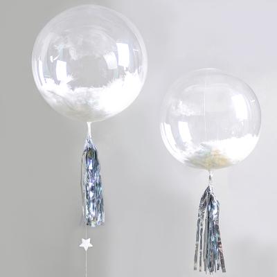 China Birthday Helium Stuffing Large Clear PVC Transparent Balloon For Christmas New Year for sale