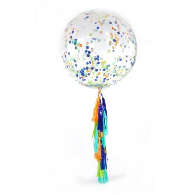 China Cheap Magic Clear Birthday Bubble Balloon With Confetti Stuff For Christmas New Year Party Decoration for sale