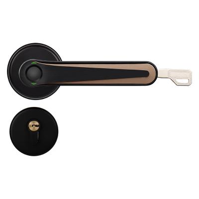 China Fingerprint+Key+APP+Dynamic cipher r Magnetic Fingerprint Padlock Electronic Mortise Slide Cerradura Door Handle Digital Tuya Smart Locks For Wooden Doors for sale