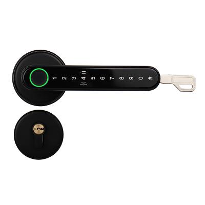 China Office/Hotel/Apartment/ interior door etc. 2023 Most popular TTlock App Smart Door Lock Biometric Lock Fingerprint Door Handle Digital Keyless Lock For interior Doors for sale