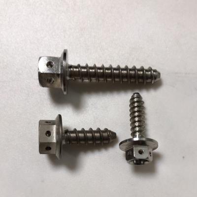 China Flat Titanium Screws Motorcycle Titanium Screws Motorcycle DIY MTB Flange Hexagon Head Ti Screws Ti Fastener With Drilled Holes for sale