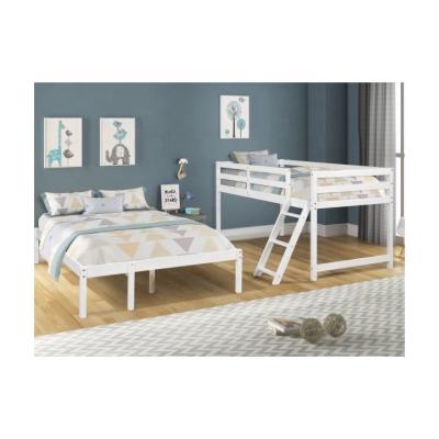 China ODM/OEM Rustic Wooden Twin Over Full Bunk Bed Frame Kids Bunk Bed for sale