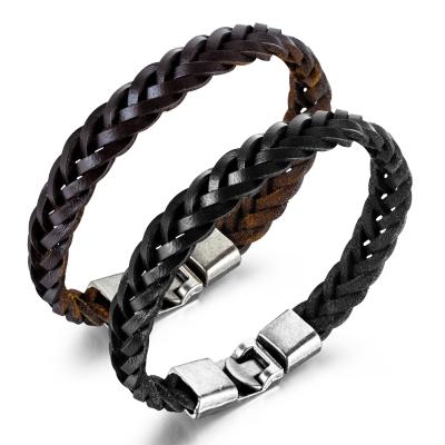 China Fashion Sustainable Men's Leather Rope Braided Bracelet, Personality Trend Bracelet, Bracelet Jewelry for sale