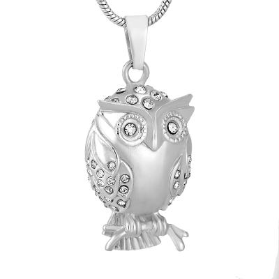 China Owl Cremation Urn Pendant Necklace Classic CLASSIC Pendant and Sufficiency Kit Ashes Stainless Steel Holder Memorial Keepsake Urn Jewelry for sale