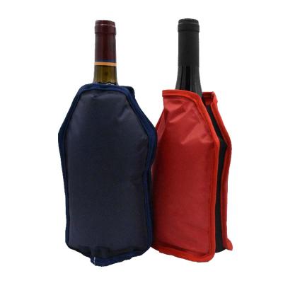 China Hot Selling Sturdy Collapsible Gel Wine Cooler Sleeve Waterproof With Logo For White Red Wine for sale