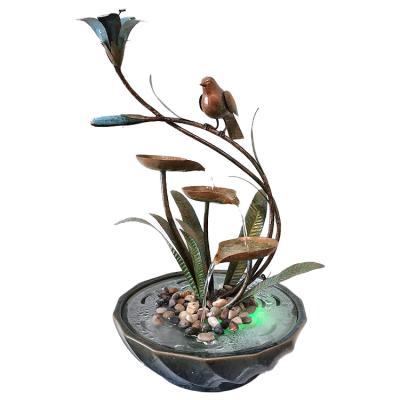 China Worldwide Modern Art Sculpture Metal Large Garden Decor Modern Fountain Water Fountain With for sale