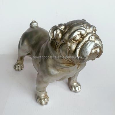 China Realistic Bulldog Model Figures Standing Bulldog Puppy Traditional Toy Collection Play Figurine Set For Home Office Decoration for sale