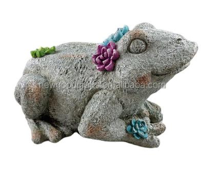 China Traditional Stone Garden Turtle / Tortoise Animal With Flower Resin Garden Ornament ~FROG~SNAIL for sale