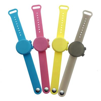 China New Design Eco Friendly Silicone Strap Air Purification Sterilization Wristband Watch for Adults and Children for sale