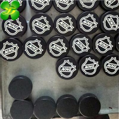 China Wholesale Vulcanized Sport Professional OEM Customized Logo Printing Rubber Ice Puck Hockey Puck Ball for sale