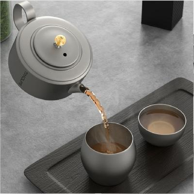 China TIANDLIFE Chinese Style Size Quality Titanium Teapot Set Chinese Gongfu Tea Cup Set With Gaiwan Titanium Tea Set Health Life for sale