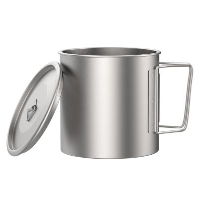 China TIANDLIFE Sustainable Camping Pot 300ml Titanium Outdoor Mug With Insulation Cup Carrier Large Capacity Camping Mug for sale