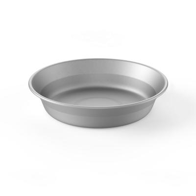 China TIANDLIFE Ultraweight Camping Tableware Sustainable Pure Titanium Dish Round Food Tray Dinner Dishes and Dishes Titanium Tableware for sale