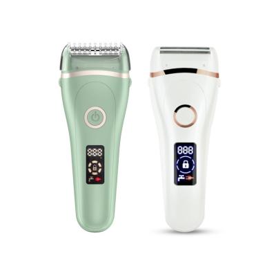 China Portable Waterproof Rechargeable Body Hair Removal Megoqer Face LCD Display Panel Madame Shaver LCD Depilador Electric Screen for sale