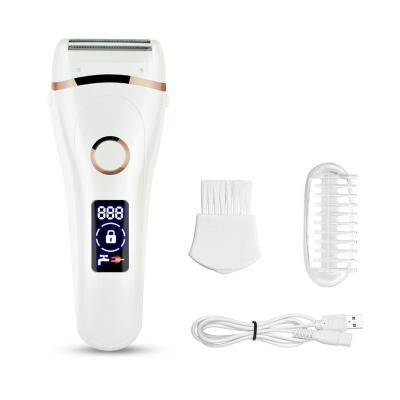 China LCD Display Panel Lady Epilator Ladies Electric Shaver Women Face Electric Shaver for sale