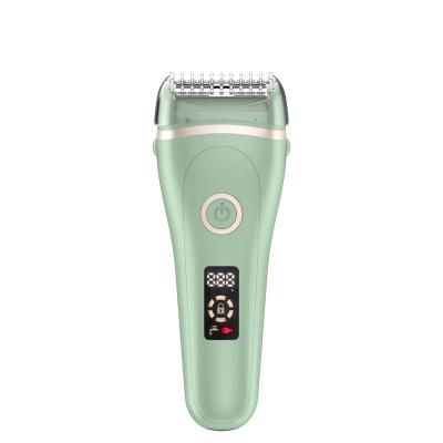 China Megoqer Mini Painless Women Shaver Green Mini Facial Epilator Waterproof Bikini Portable Painless Electric Shaver New Product for sale