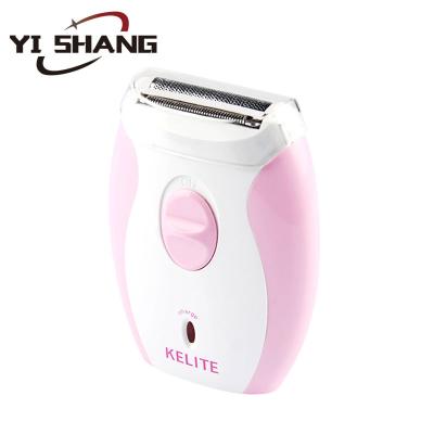 China Lady Professional Twin Blade Epilator Pink Rechargeable Electric Shaver For Ladies for sale