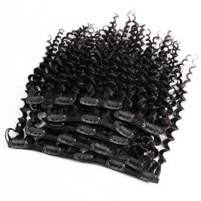 China Wholesale Curly Curly Clip in Hair Extension, Kinky Curly Hair Extension, Hair Clip in Hair Afro Kinky Curly Hair for sale