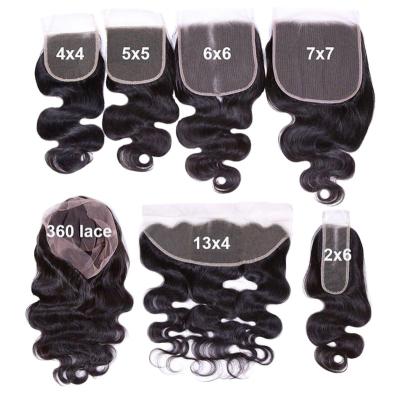 China 10A Straight Raw Indian Indian Swiss Human Hair 2x6 13x4 4x4 5x5 6x6 Transparent Lace Headband And Closure for sale