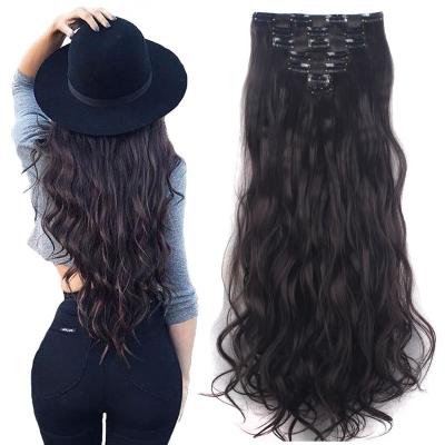 China New Product Curly 100% Remy Virgin Hair Extension, Triple Weft Natural Color Curly Curly Clip In Hair Extension for sale