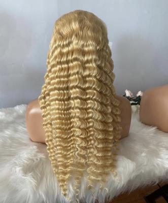 China Body Wave #613 4*4 Lace Front Wigs 100% Human Hair Pre Plucked Straight Virgin HD Lace Headband 150% 180% Density Transparent Lace Wig for sale