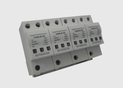 China 4 Pole Din Rail Lightning Surge Arrester , Anti Flaming Surge Protection Device SPD for sale