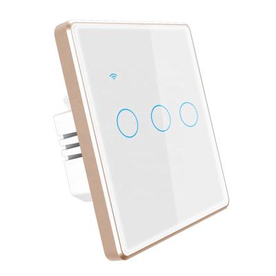 China AL Wifi Smart Light Touch Switch Wifi Switch 3 Band for sale