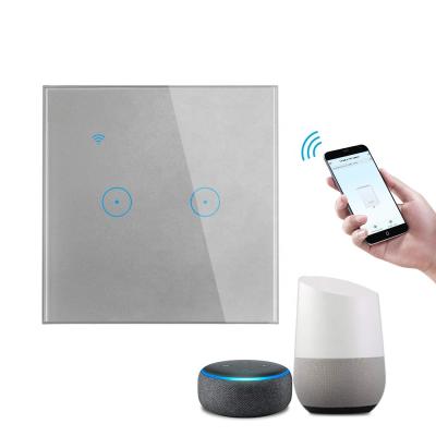 China ABS+PC CE RoHS certified 2 touch max band wifi electric voice control wifi smart switch 10A for sale