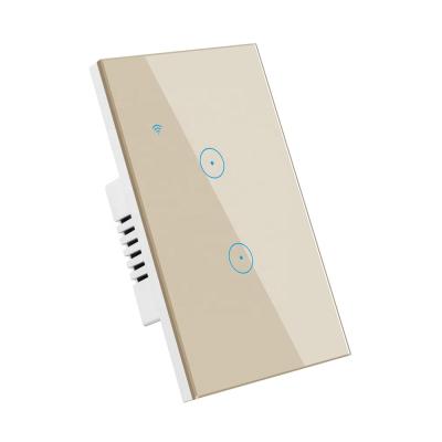 China ABS+PC Tempered Glass Panel Max 10A 240Vac Radio Controlled Lightweight wifi smart switch for sale