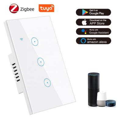 China Tuya ABS Smart Lamp Switch Zigbee Smart Zigbee Switch Manufacturer With Google Home USA Standard for sale