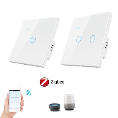 China Wholesale ABS+PC smart life tuya zigbee wall switch with smart remote control timer for sale