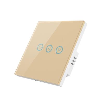 China Custom High Quality ABS+PC Alive Smart Curtain Wifi Electric Touch Screen Switch Price for sale