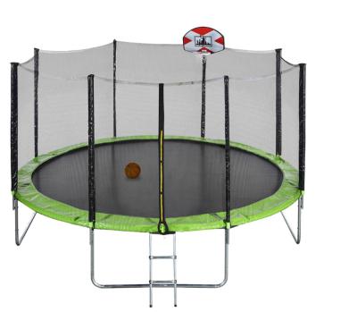 China With protective net China Manufacturers Mersco Safety Net Big Trampolines Jumping Beds Trampolines With Basketball Hoop for sale