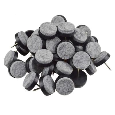 China Nail On Felt Pad 40pcs Round Heavy Duty Anti-Sliding Nail On Felt Pad Furniture Chair Table Leg Feet Floor Protectors for sale