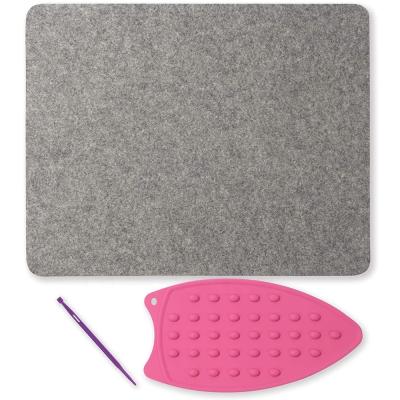 China 17 x 13.5 Inch 100% Eco-Friendly New Zealand Wool Ironing Pressing Mat for Quilting with Silicone Iron Rest Pad and Sewing Tool for sale