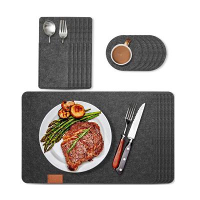 China Durable Place Mat Heat Resistant Washable Table Mat Felt Place Mats Set For Kitchen Dining Table for sale