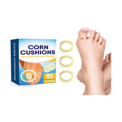 China 80pack Soft Corn Cushion Self Adhesive Felt Toe Pads Corn Callus Cushion for Pain Relief and Foot Care for sale